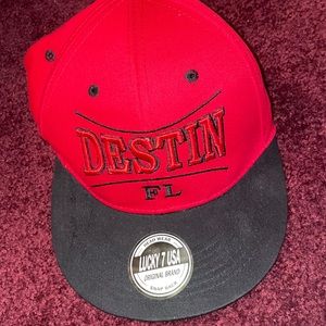 Destin Florida Snapback (red and black)